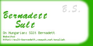 bernadett sult business card